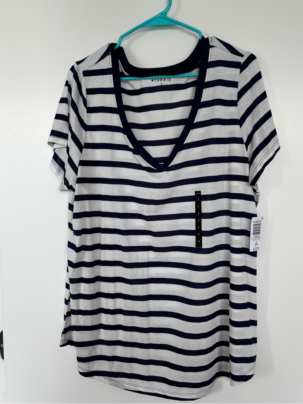 Torrid Striped V-Neck Tee NWT